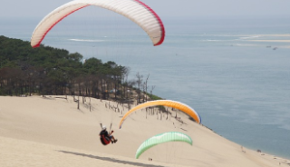 Du parapente depuis la Dune du Pilat