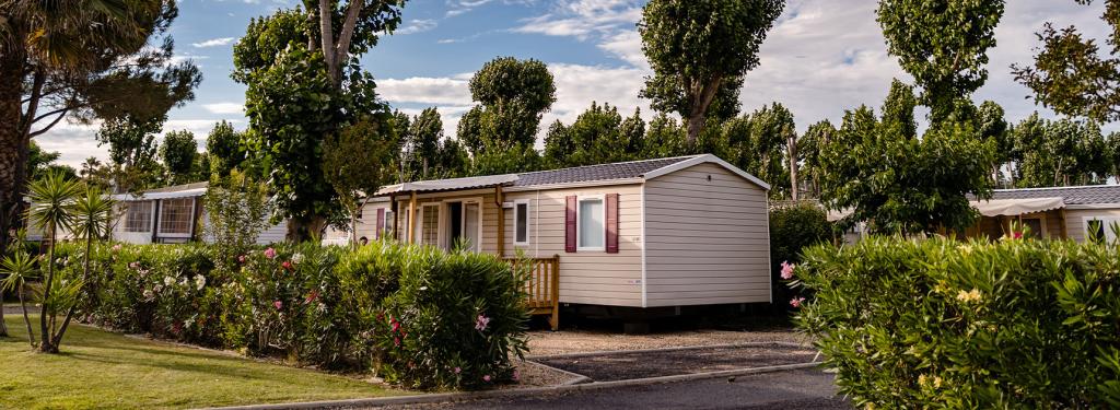 Mobil home au camping Les Sables du Midi