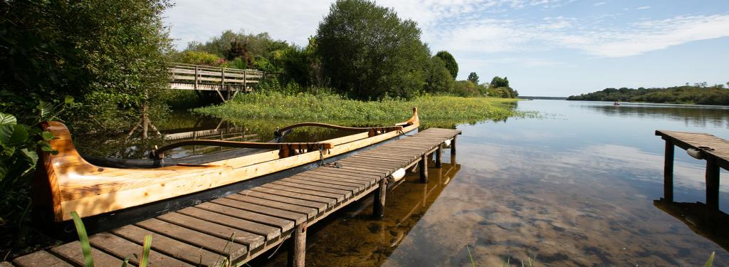 Ponton au lac du camping de Mimizan Lac