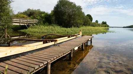 Ponton au lac du camping de Mimizan Lac
